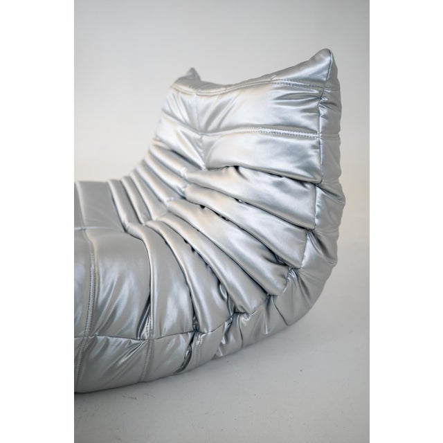 Silver Togo Lounge Chair by Michel Ducaroy for Ligne Roset For Sale - Image 6 of 7