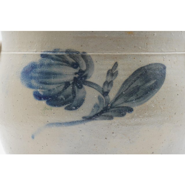 Late 19th Century Large Antique Stoneware Crock Urn W. Handles For Sale - Image 5 of 9
