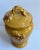 Boho Chic 1980s Arte Italica "Sole Mustard" Ceramic 13" Tall Yellow Jar With Lid Grapes Leaves Design Made in Italy For Sale - Image 3 of 18