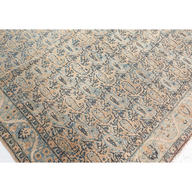 Persian Authentic Persian Kirman Handmade Wool Rug For Sale - Image 3 of 9