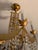 Metal 1940s Crystal Fringe Chandelier; Six Light, Hammered Brushed Brass, Glass Crystal Hollywood Regency Lighting For Sale - Image 7 of 12