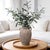 Rustic Rustic Brown Textured Ceramic Flower Vase With Vintage-Style Double Handles For Sale - Image 3 of 7