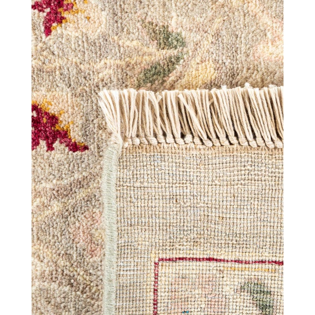 2000 - 2009 Mogul, One-of-a-Kind Hand-Knotted Area Rug in Ivory, 9' 0" x 13' 5" For Sale - Image 5 of 8