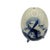 Vintage Porcelain Egg Pepper Shaker in Delft-Style Blue and White With Windmill Scene For Sale - Image 10 of 12