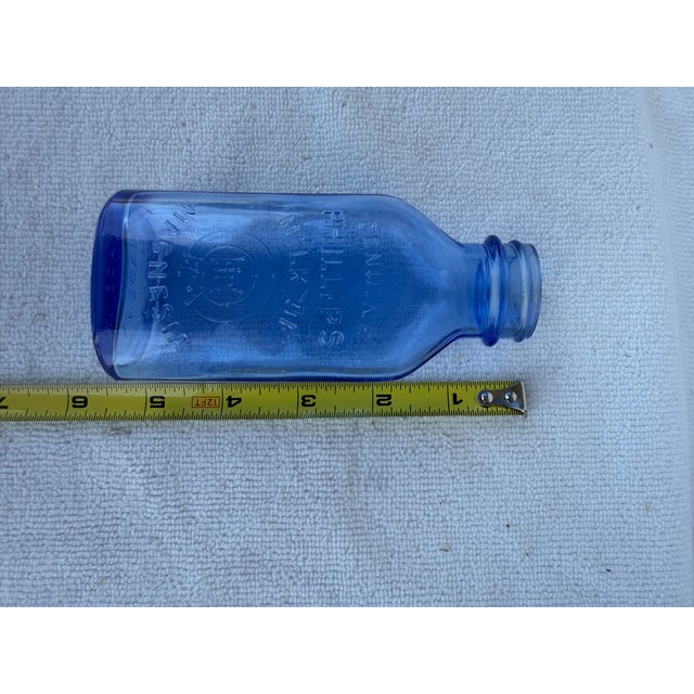 Royal Blue Antique Phillips Milk of Magnesia Bottles For Sale - Image 8 of 12