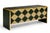 Murano glass sideboard with a diamond pattern and gilded brass trim. This Art Deco sideboard features a geometric pattern...