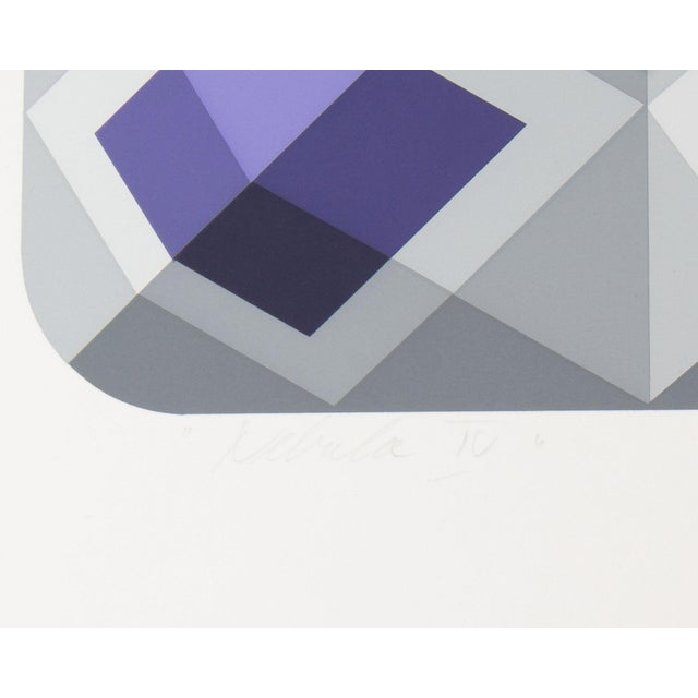 “Nebula Iv” Op Art Serigraph Print by Marko Spalatin For Sale In Indianapolis - Image 6 of 8