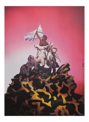 1989 Original Poster for Artis 89's Images Internationales Pour Les Droits De l'Homme Et Du Citoyen - Marianne