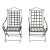 Vintage Pair of 1970s Hervé Baume French Wrought Iron Folding Patio Chairs With Rustic Patina | Outdoor Garden Armchairs For Sale