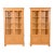 Ethan Allen Arts & Crafts Shaker Maple Lighted Bookcase Cabinets, Pair For Sale