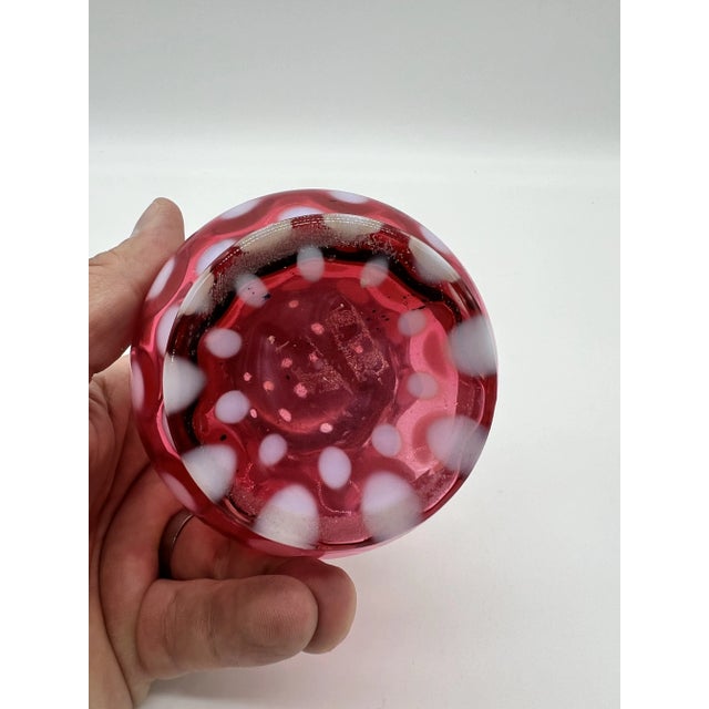 Red Coin Spot Sugar Shaker by Northwood, Circa 1890-1910's For Sale - Image 4 of 9