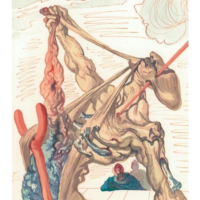 Abstract 1963 Dalí Divine Comedy Engraving Enfer Chant 28 "Mohammed" (Mohammad) For Sale - Image 3 of 8