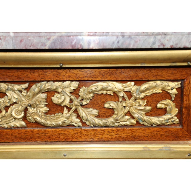Pair Paul Sormani Antique Louis XVI Style Ormolu Mounted Commodes For Sale - Image 9 of 16