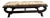 Drexel Heritage Custom Upholstered Dark Wood Bench For Sale