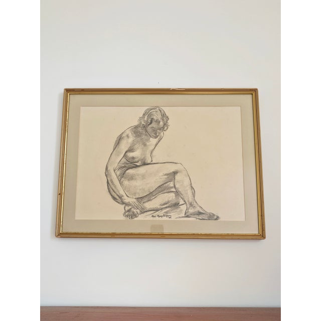 Alexander Macpherson, Female Nude Study, 1949, Charcoal on Paper For Sale - Image 13 of 13