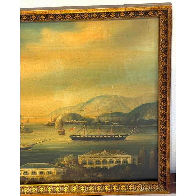 19th Century Chinese Export Harbor / Seascape Paintings For Sale - Image 10 of 12