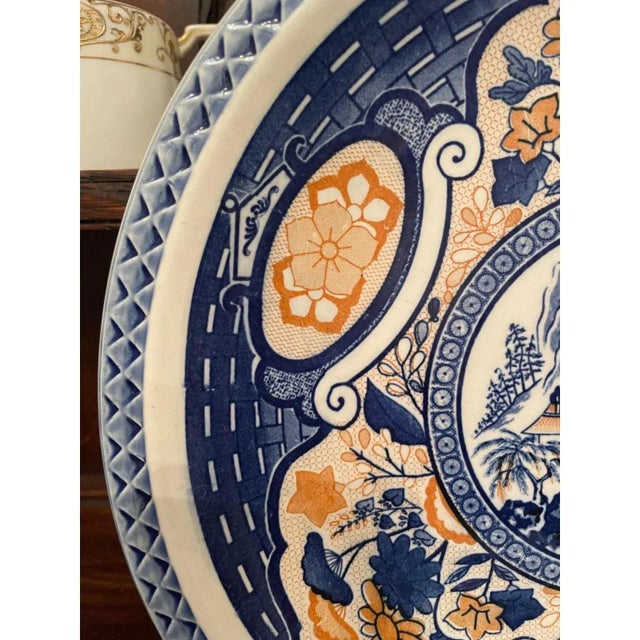 Ceramic Japanese Chinoiserie Serving Plates- Set of 6 For Sale - Image 7 of 9