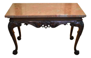 19th Century Irish Chippendale Style Mahogany Accent Console Table