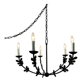 Black Leafy Chandelier For Sale