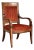 Vintage Regency Red Striated Empire Arm Chair For Sale