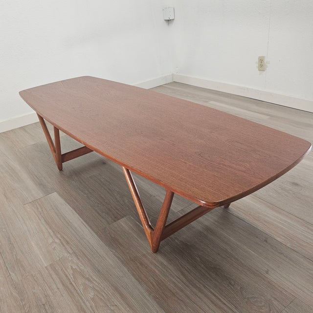 Kurt Østervig Model 206 Surfboard Coffee Table for Jason Møbler 67.5", Denmark For Sale - Image 18 of 18