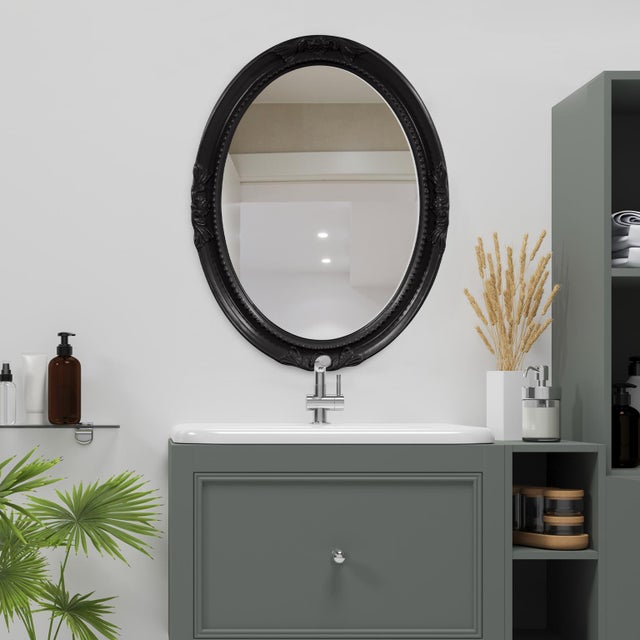 Queen Ann Mirror - Glossy Black For Sale In Chicago - Image 6 of 9