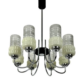 Mid-Century 8-Arm Chandelier, Former Yugoslavia, 1960s For Sale