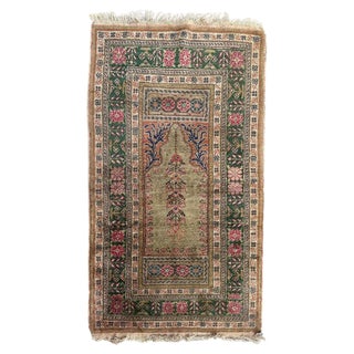 Vintage Turkish Kayseri Silk Rug, 1970s For Sale