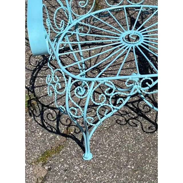Metal Vintage Wrought Iron Salterini Peacock Chair, Attributed For Sale - Image 7 of 10