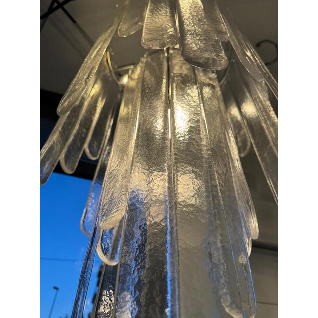 AVMazzega Murano Glass Waterfall Chandelier by Carlo Nason for Mazzega, 1970s For Sale - Image 4 of 14