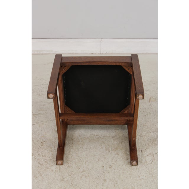 Set of 6 Stickley Arts & Crafts Mission Oak Dining Chairs For Sale - Image 16 of 18