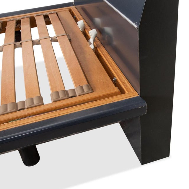 Black Wooden Bed and Nightstand from Lübke, Set of 2 For Sale - Image 8 of 18