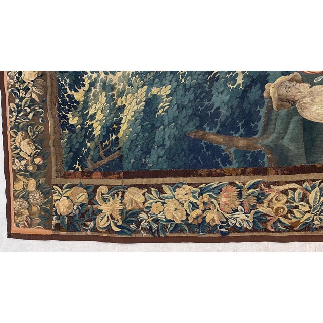 19th Century 17th Century FrenchTapestry - 7'10" x 8'7" For Sale - Image 9 of 12