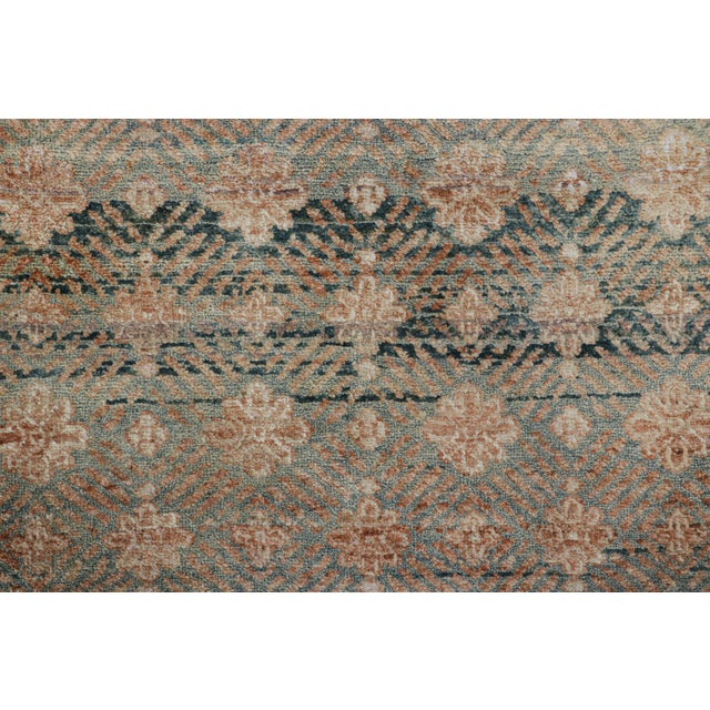 Contemporary Rug & Kilim’s Contemporary Runner Rug, Light Blue and Cream With Floral Patterns For Sale - Image 3 of 7