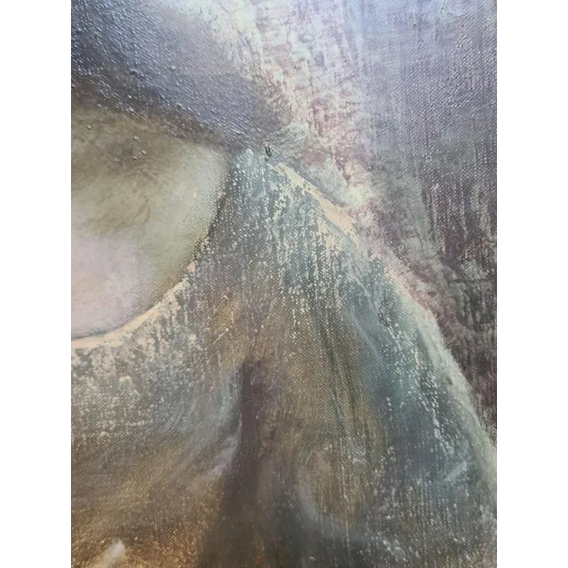 Guy Cambier, Mother and Child, Large Oil on Canvas, 1960s, Framed For Sale - Image 4 of 9