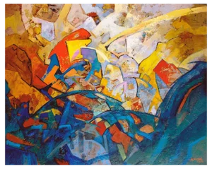 Igor Leontiev, Electric Jazz, 2018, Oil on Canvas