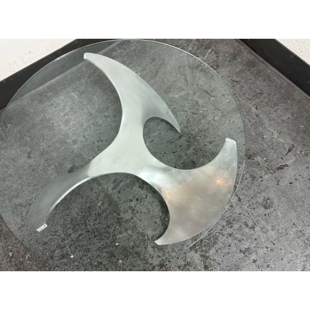 Silver Ronald Schmitt for Knut Hesterberg Propeller Coffee Table, Circa 1970's For Sale - Image 8 of 12