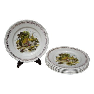 French Earthenware Plates from Lunéville & Keller, 1890s, Set of 6 For Sale