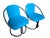 Turquoise Italian Steel and in Turquoise Cotton Upholstery Armchairs, 1960s, Set of 2 For Sale - Image 8 of 18
