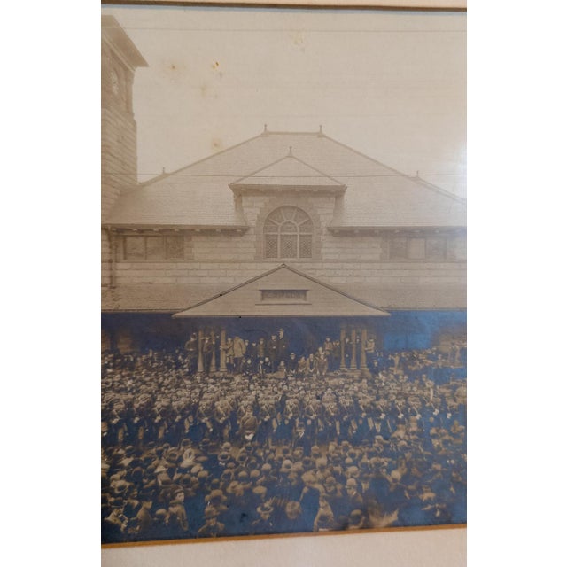 Late 19th Century 19th Century Photograph of Spanish American War Soldiers at Boston Lowell Railroad Depot For Sale - Image 5 of 11