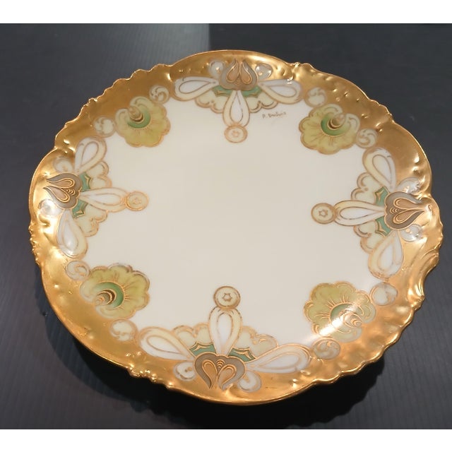 Late 19th Century Antique Bawo & Dotter Elite Works Limoges Gilded Hand Painted Plate For Sale - Image 5 of 5