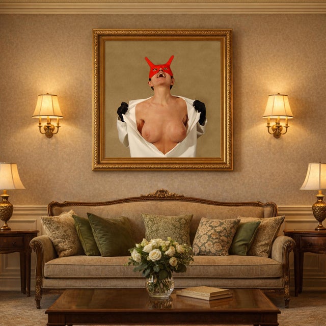 Vincenzo Marega, Composition 6, Nude, 2026, Giclee Print on Canvas For Sale - Image 3 of 4
