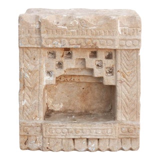 Small Temple Facade, Antique Stone Niche For Sale