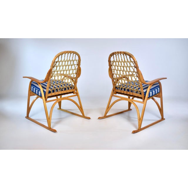 Vintage Snowshoe Arm Chairs by SnoCraft, Norway Maine For Sale In Philadelphia - Image 6 of 14