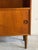 Wood Vintage Danish Modern Teak Bookcase Cabinet Sliding Doors Mid Century Scandinavian Shelf For Sale - Image 7 of 9