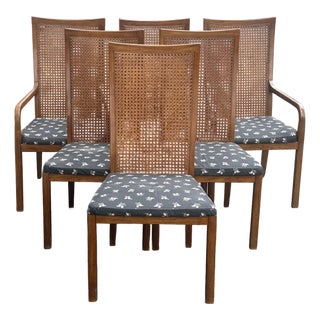Mid Century Drexel Heritage Cane Back Dining Chairs - Set of 6 For Sale
