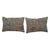 Set of pillows made from a 20th-century Persian Lilihan rug. Both measure 16'' x 24''.