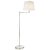 Thomas O'Brien by Visual Comfort Signature Paulo Floor Light in Polished Nickel with Linen Shade For Sale