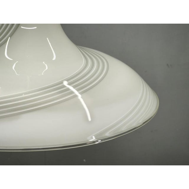 Italian Murano Glass Swirl Pendant Light with Brass, 1970s For Sale - Image 4 of 12