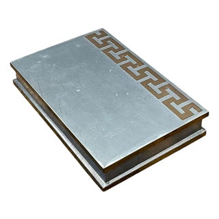 Vintage Greek Key Metal Box For Sale